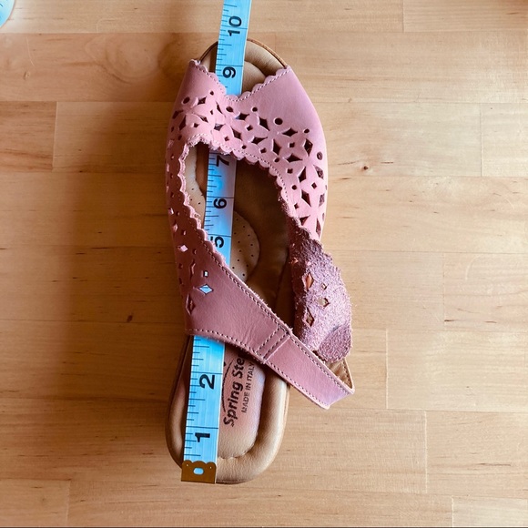 🌿Pink Leather Spring Step Wedge Slip Ons - Picture 10 of 12